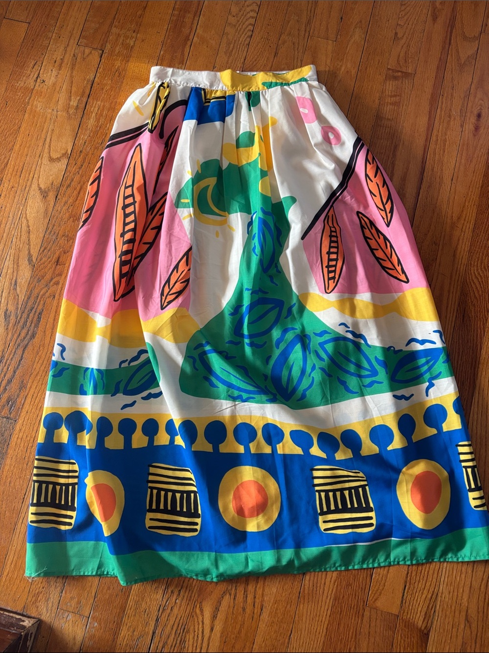 Like new Sunday up smallColorful Printed full Skirt - Bright Multicolor